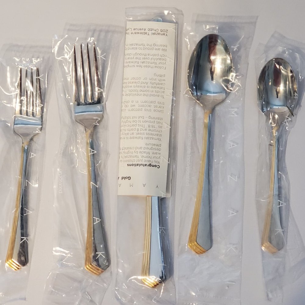 Yamakazi Japan Stainless Flatware Set "Ramona Gold"